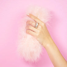 Load image into Gallery viewer, Pink Furry Feather Clutch
