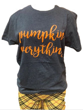 Load image into Gallery viewer, &quot;Pumpkin Everything&quot; Charcoal Top
