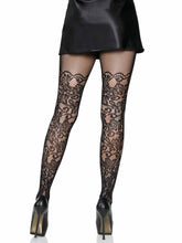 Load image into Gallery viewer, Floral Vine Net Pantyhose
