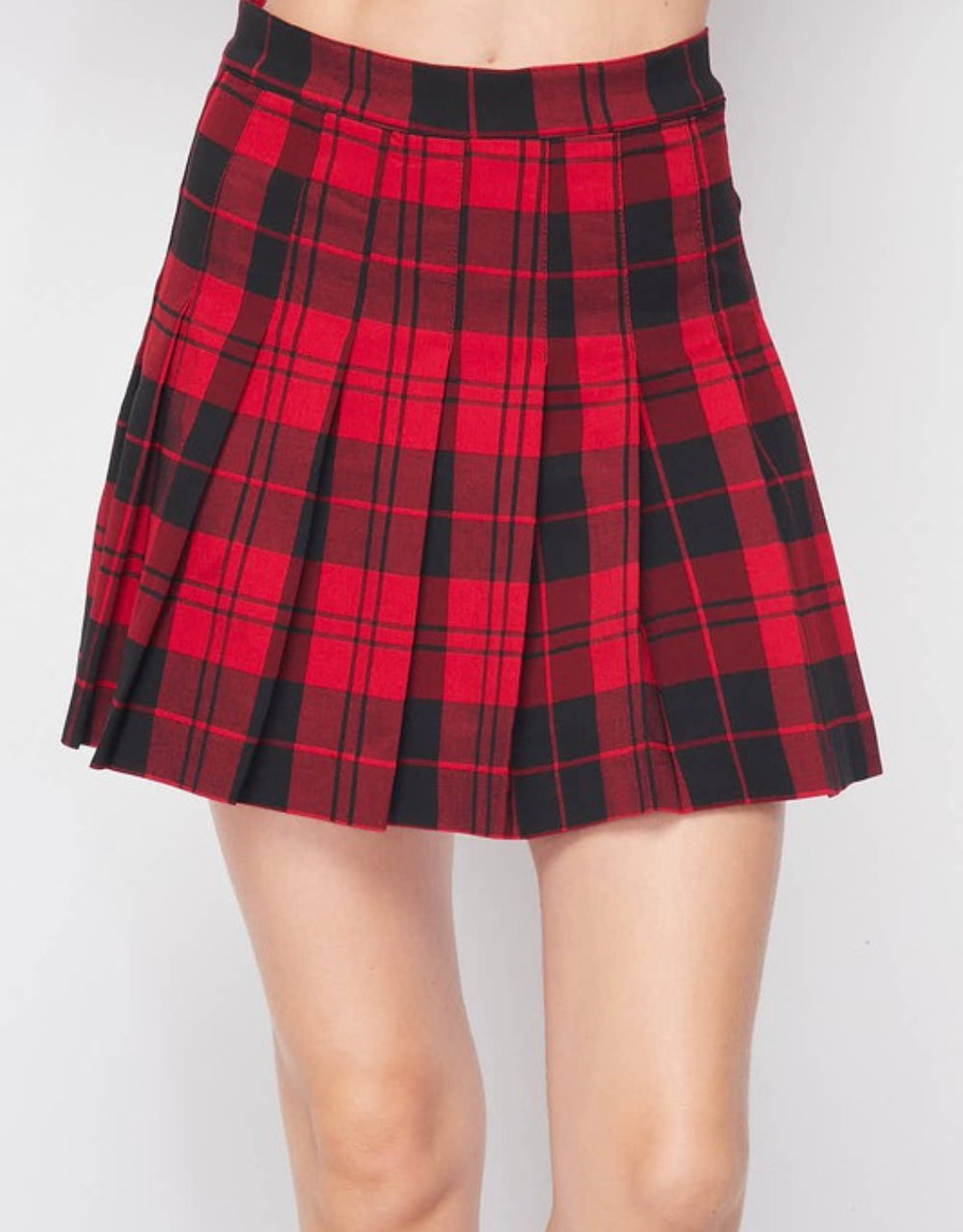 peave selvmord tjene Red Plaid Pleated Mini Skirt – Pink House Boutique