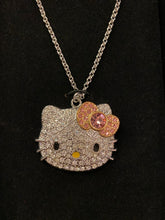 Load image into Gallery viewer, Hello Kitty Large Crystal Necklace with Bow
