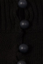 Load image into Gallery viewer, Shirley Black Button Keyhole Cropped Jumper- LAST ONE!
