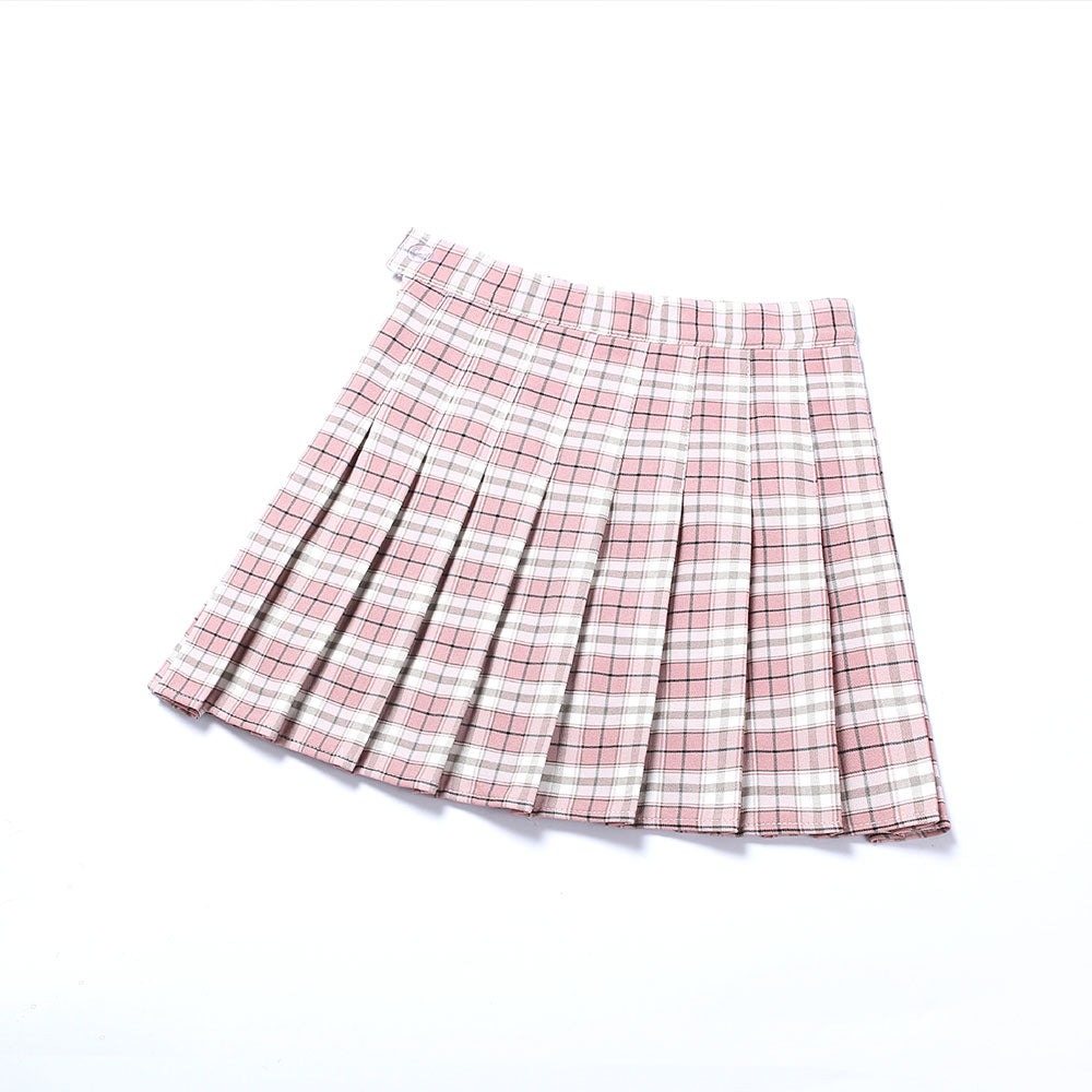 Blush Plaid Mini Skirt