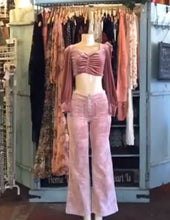 Load image into Gallery viewer, Vintage Wash Powder Pink Corduroy Pants
