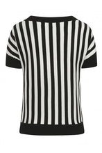 Load image into Gallery viewer, Joy Beetle Black and White Stripe Knitted Top
