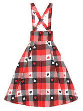 Load image into Gallery viewer, Alexa Heart Gingham Swing Skirt

