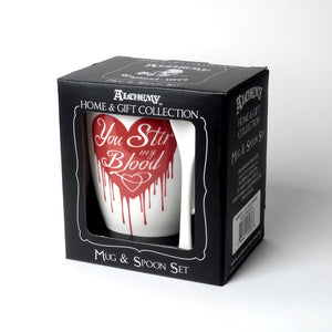 You Stir My Blood Mug and Spoon Set