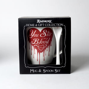 You Stir My Blood Mug and Spoon Set