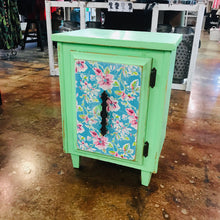Load image into Gallery viewer, Green and Pink Floral Nightstand

