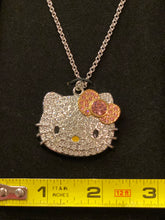 Load image into Gallery viewer, Hello Kitty Large Crystal Necklace with Bow
