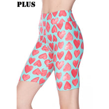 Load image into Gallery viewer, Plus Size Heart biker shorts

