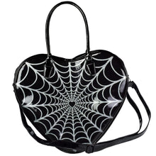 Load image into Gallery viewer, Spiderweb Sparkle XL Heart Purse
