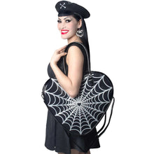 Load image into Gallery viewer, Spiderweb Sparkle XL Heart Purse
