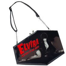 Load image into Gallery viewer, Elvira Skull Kisslock Deluxe Coffin Handbag
