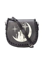Load image into Gallery viewer, Luna Sisters Cats on the Crescent Moon Ruffle Purse
