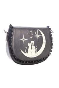 Luna Sisters Cats on the Crescent Moon Ruffle Purse