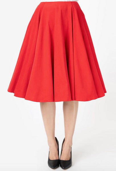 Barbie Red Corduroy Cheerleader Skirt- SIZE XL, LAST ONE!