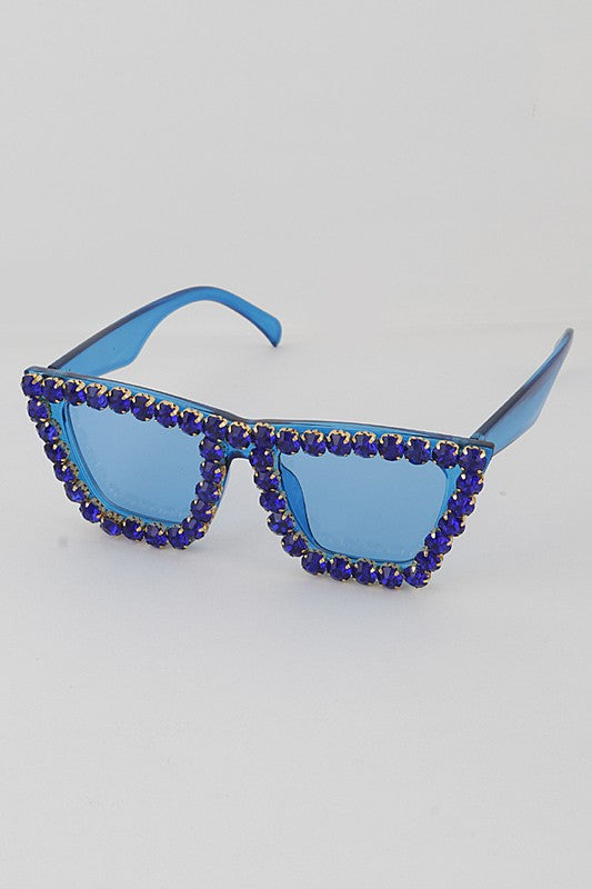 Bling Crystal Lined Statement Sunglasses- More Colors Available!