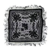 Load image into Gallery viewer, Asteria Black Velvet Floral Burnout Square Shawl
