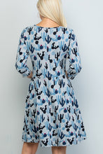 Load image into Gallery viewer, Blue Cactus Tunic Dress
