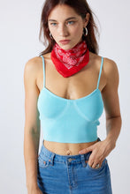 Load image into Gallery viewer, Baby Blue Knit Crop Top
