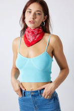 Load image into Gallery viewer, Baby Blue Knit Crop Top
