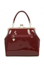 Load image into Gallery viewer, Burgundy Classic Retro Bow Kisslock Handbag
