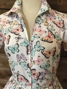 Butterflies Zip Front Swing Dress- Size XL LAST ONE!