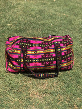 Load image into Gallery viewer, Fuchsia Woven Duffel Bag- Large
