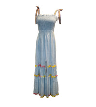 Load image into Gallery viewer, Thalia Blue Stripe Maxi Dress
