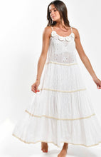 Load image into Gallery viewer, White Eyelet Maxi Dress
