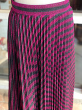 Load image into Gallery viewer, Black and Pink Stripe Maxi Skirt
