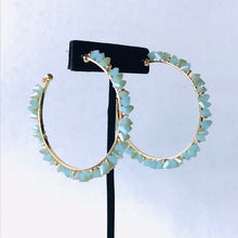 Load image into Gallery viewer, Crystal Wrapped Large Hoop Earrings- 4 Colors Available
