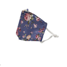 Load image into Gallery viewer, Blue Floral Face Mask
