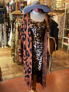 Leopard Print Cardigan Sweater
