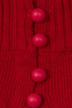 Load image into Gallery viewer, Shirley Red Button Keyhole Cropped Jumper
