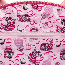 Load image into Gallery viewer, Disney Alice In Wonderland Cheshire Cat Applique Crossbody Purse with Fluffy Tail
