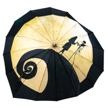 Load image into Gallery viewer, Nightmare Before Christmas Jack and Sally Parasol- BACK IN STOCK!
