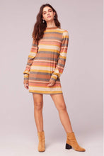 Load image into Gallery viewer, Dazed and Confused Retro Striped Lurex Dress
