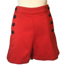 Load image into Gallery viewer, Red High Waist Sailor Shorts- Size M LAST ONE!
