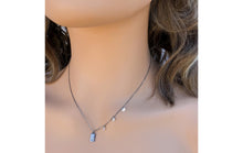 Load image into Gallery viewer, Teensy Heart Tag and Floating Crystals Necklace- More Finishes Available!
