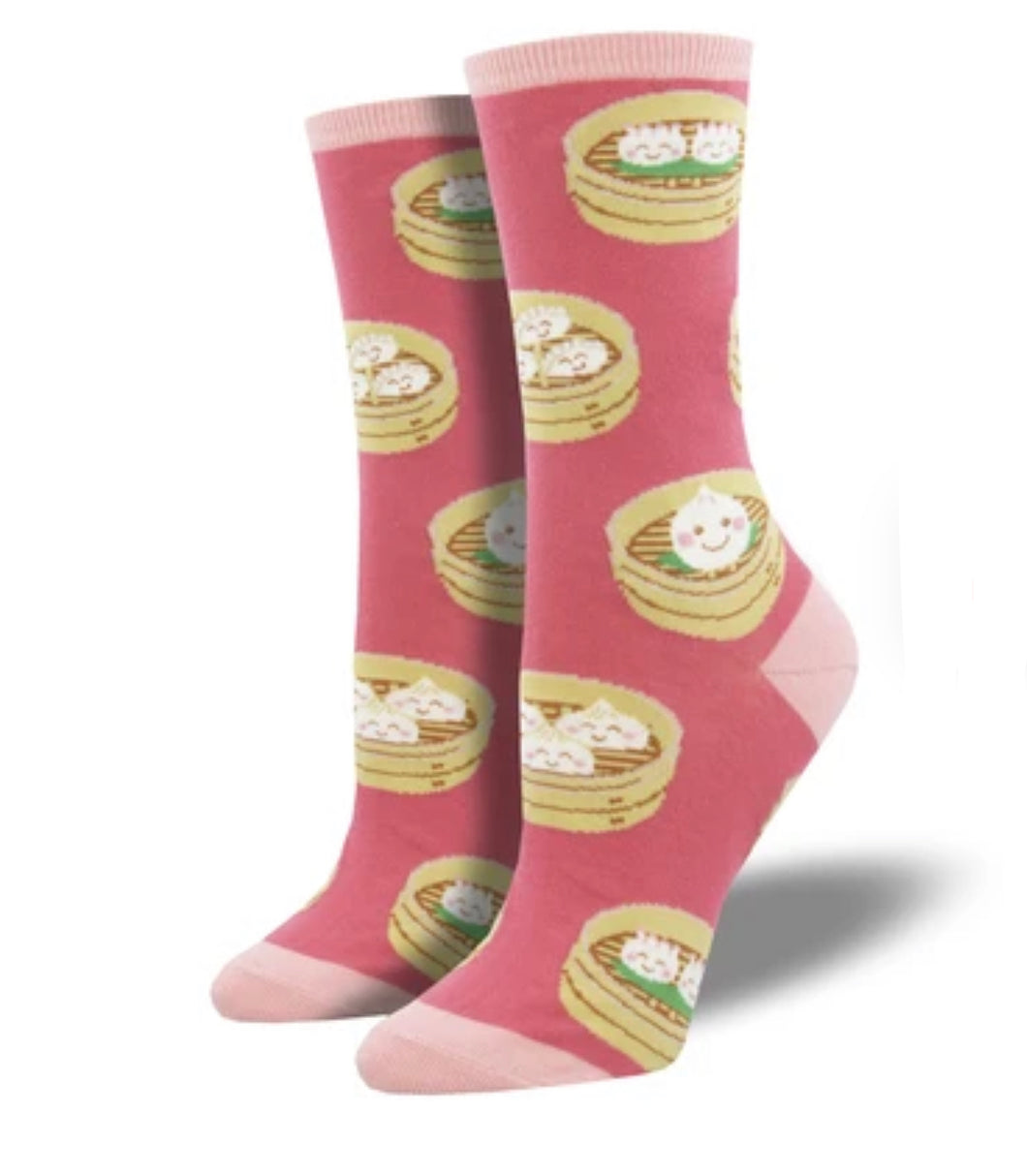 Cute As A Dumpling (Pink) Women's Funky Socks