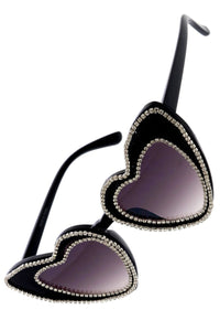 Bedazzled Heart Sunglasses- 5 colors available