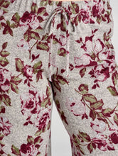 Load image into Gallery viewer, Gray and Mauve Floral Print Palazzo Pants- Last One!
