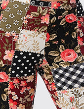Load image into Gallery viewer, Patchwork Print Bell Bottom Leggings
