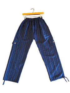 Deep Blue Striped Pants