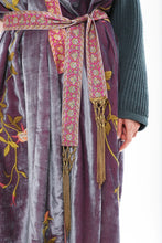 Load image into Gallery viewer, Something Magical Grape Jam Velvet and Knit Kimono Coat
