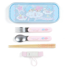 Load image into Gallery viewer, Little Twin Stars Lunch Box Utensil Trio in Carrying Case- Japan Exclusive
