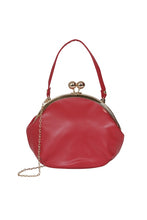 Load image into Gallery viewer, Red Elegant Daytime Kisslock Handbag
