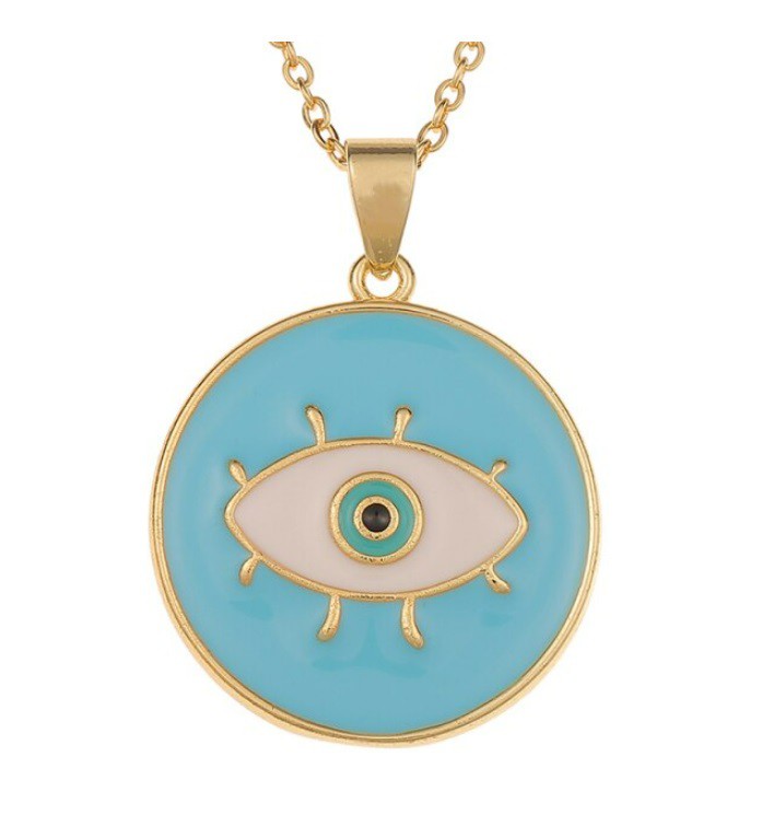 Classic Evil Eye Round Pendant Necklace- More Colors Available!